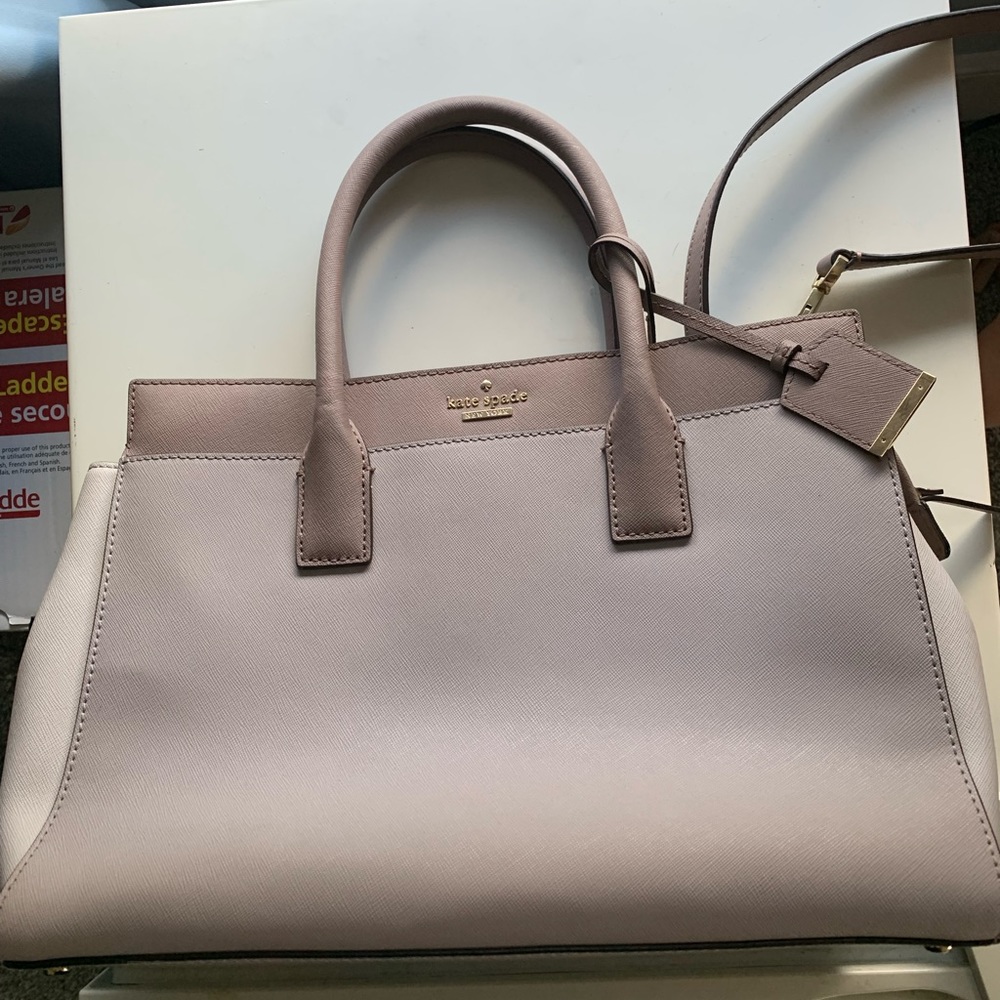 kate spade two toned leather satchel